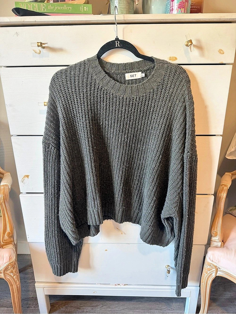 SET Active Chunky Ribbed Crewneck Sweater